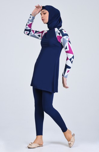 Navy Blue Swimsuit Hijab 1848-01