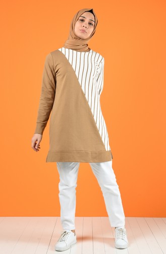 Striped Sport Tunic 0847-01 Camel 0847-01