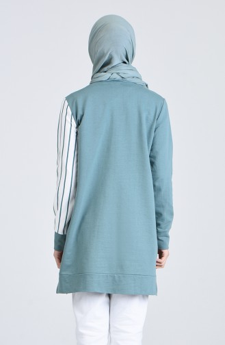 Striped Sport Tunic 0847-02 Almond Green 0847-02