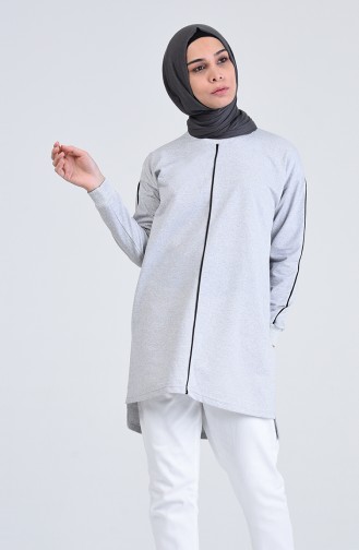 Crew Colar Sports Tunic 0074-01 Gray 0074-01