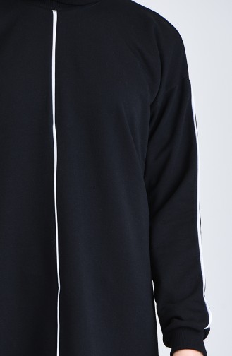 Crew Collar Sports Tunic 0074-05 Black 0074-05