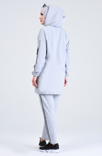 Hooded Sportswear Suit 0838-04 Gray 0838-04