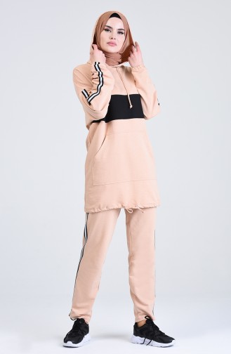 Hooded Sportswear Suit 0838-05 Salmon 0838-05