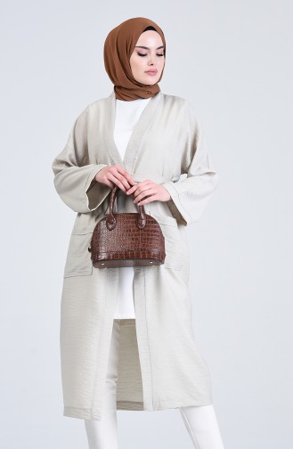 Kimono رمادي فاتح 5301-04