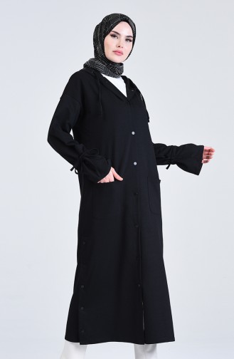 Saisonale Cape mit Kapuze 0848-02 Schwarz 0848-02