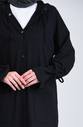 Saisonale Cape mit Kapuze 0848-02 Schwarz 0848-02