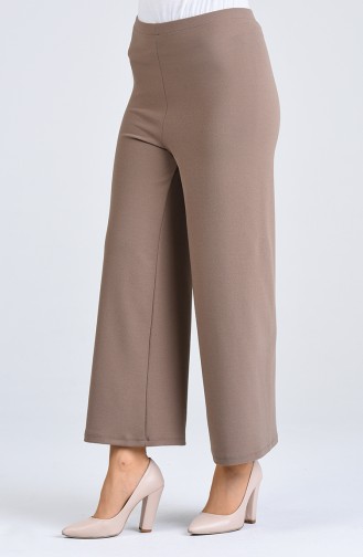 Elastic Wide Leg Trousers 5010-05 Dark Mink 5010-05