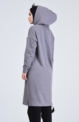 Long Sport Tunic with Pockets 0819-02 Gray 0819-02