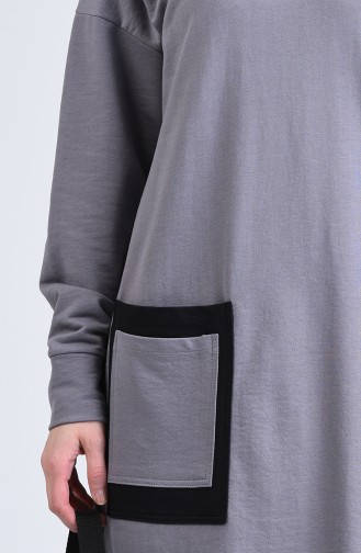 Long Sport Tunic with Pockets 0819-02 Gray 0819-02