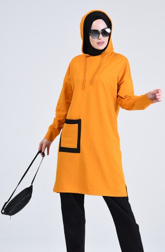 Long Sport Tunic with Pockets 0819-04 Mustard 0819-04