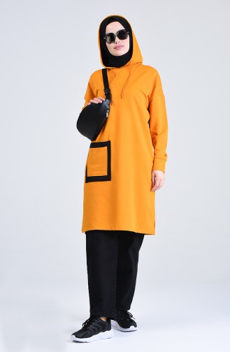 Long Sport Tunic with Pockets 0819-04 Mustard 0819-04