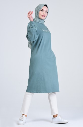 Sports Long Tunic 0829-01 Green Almond 0829-01