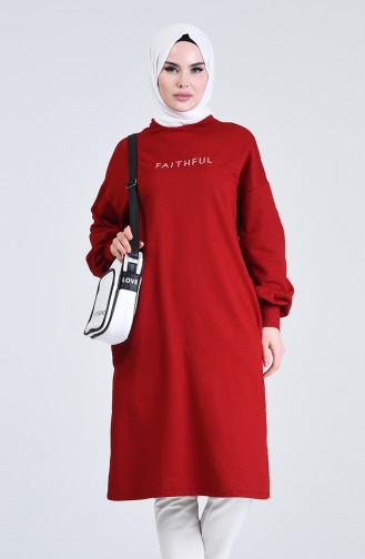 Spor Uzun Tunik 0829-05 Bordo