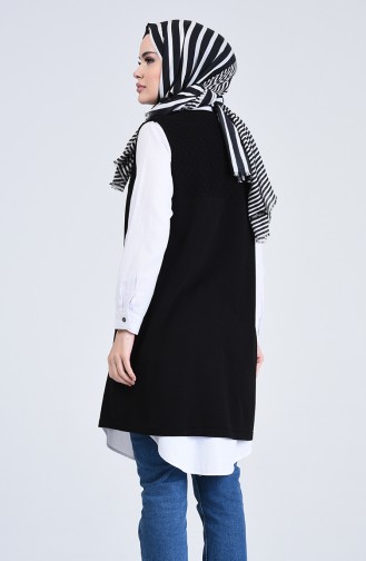 Knitwear Vest with Pockets 4206-01 Black 4206-01