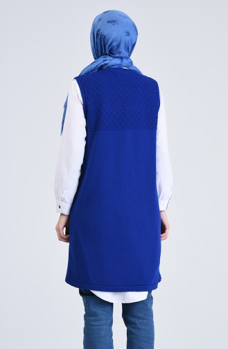 Knitwear Vest with Pockets 4206-02 Saxe 4206-02