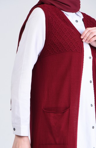 Claret red Gilet 4206-04