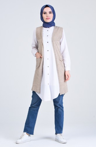 Beige Gilet 4206-09