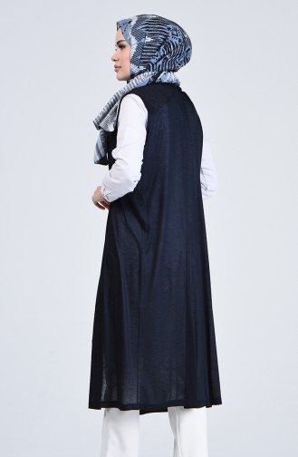 Navy Blue Gilet 7818B-02