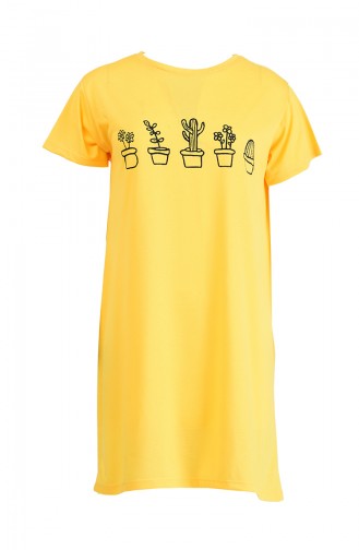 Baskılı Tshirt 8133-08 Sarı