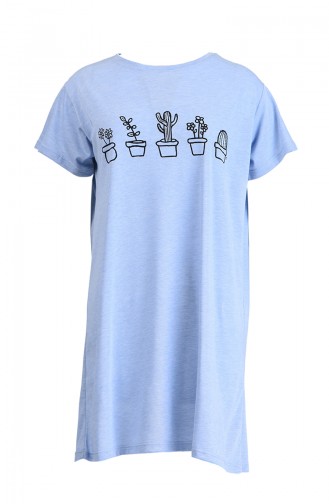 Printed Tshirt 8133-12 Ice Blue 8133-12