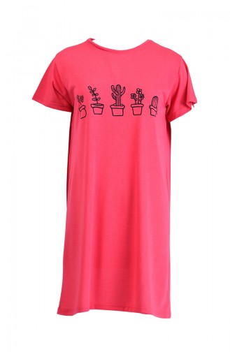 Baskılı Tshirt 8133-13 Pembe