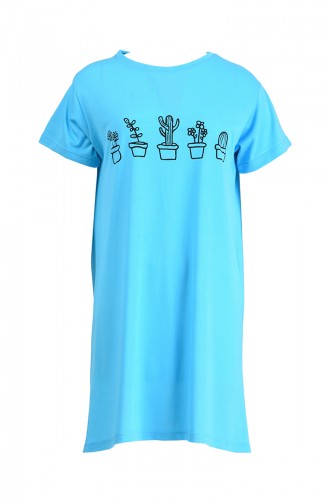 Tshirt İmprimé 8133-09 Turquoise 8133-09