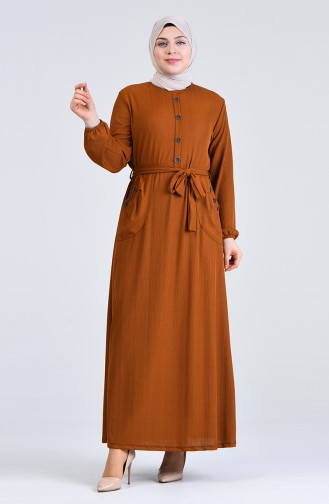 Robe Hijab Tabac 6048-05