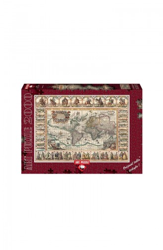 Art Puzzle 2000 Pièces Carte Ancienne du Monde ART4711 4711