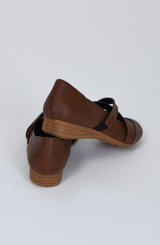 Tobacco Brown Woman Flat Shoe 2520