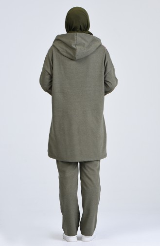 Ensemble Survetement à Capuche Grande Taille 0843-02 Khaki 0843-02