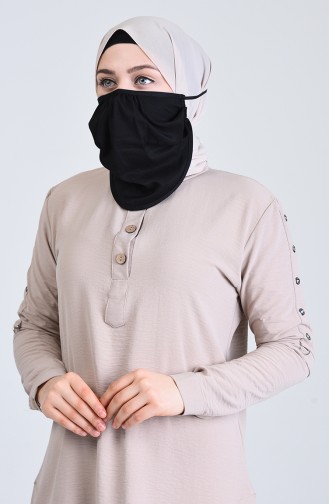 Sefamerve Bandana Yüz Maske 8801 -01 Siyah