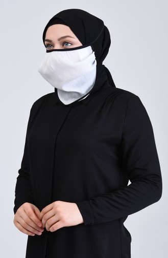 Sefamerve Bandana Yüz Maske 8801A-01 Beyaz