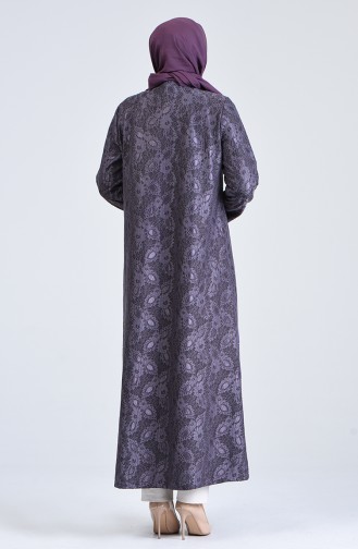 Grösse Grosse Pailletten Hijab Mantel 0297-03 Lilafarbig 0297-03