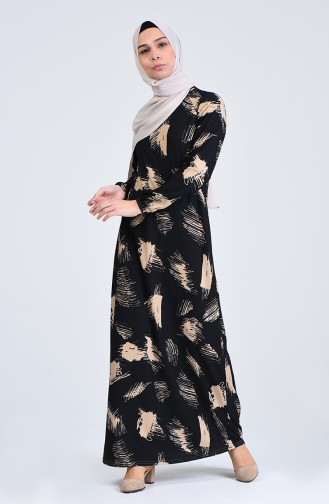 Robe à Motifs 8867-01 Noir 8867-01