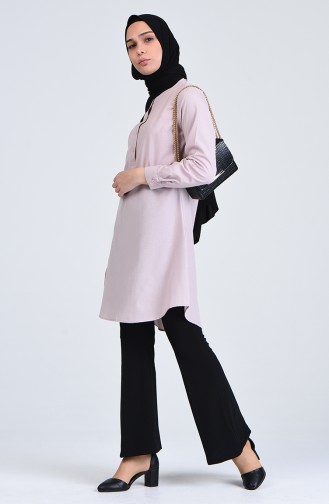 Grandad Collar Tunic 6438-11 Damson 6438-14