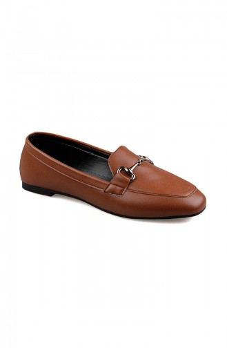 Tobacco Brown Woman Flat Shoe 0168-02