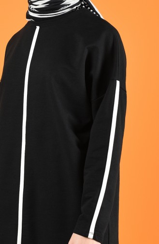 Striped Tracksuit 0830-01 Black 0830-01