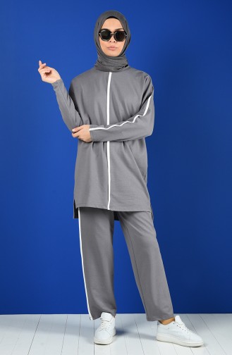 Striped Tracksuit 0830-02 Gray 0830-02