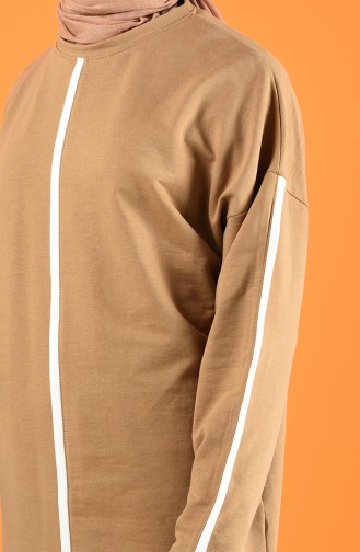 Striped Tracksuit 0830-04 Camel 0830-04