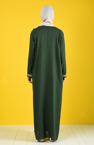 Khaki Abaya 6666-03