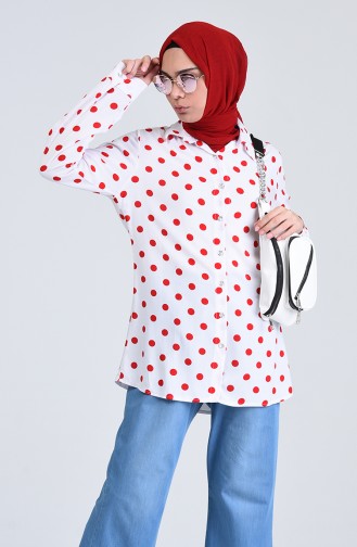 Red Overhemdblouse 6000A-03
