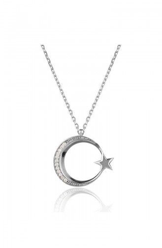 Silver Gray Necklace 016