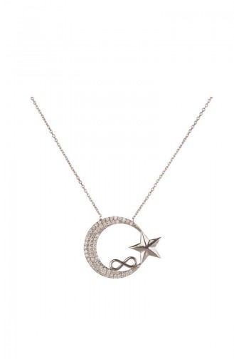 925 Sterling Silber, Speziell Damen Halskette DTM-015 Farbig 015