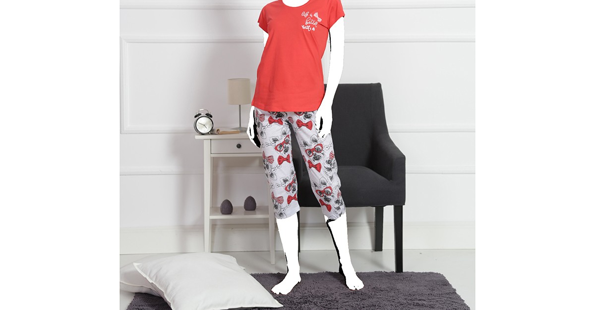 Produktbild von SmileyWorld® Kurzärmelig Langer Pyjama | Damenpyjamas