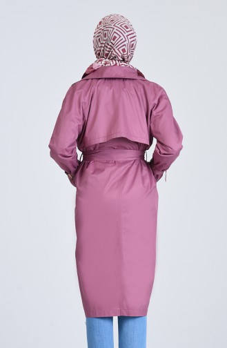 Belted Trench Coat 1056-01 Rose Dry 1056-01