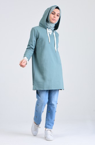 Hooded Sports Tunic 0836-04 Age Green 0836-04