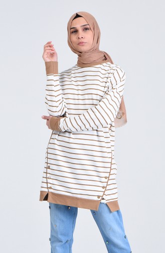 Striped Sports Tunic 0846-03 Camel 0846-03