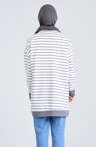 Striped Sports Tunic 0846-05 Gray 0846-05