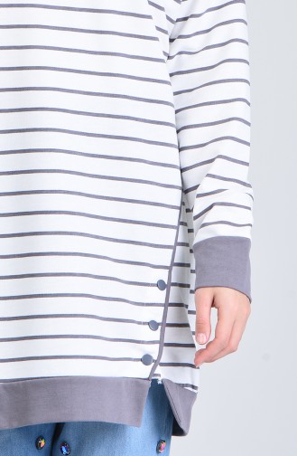 Striped Sports Tunic 0846-05 Gray 0846-05