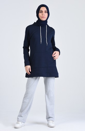 Hoodie Sportswear Suit 20003-13 NavyBlue Gray 20003-13